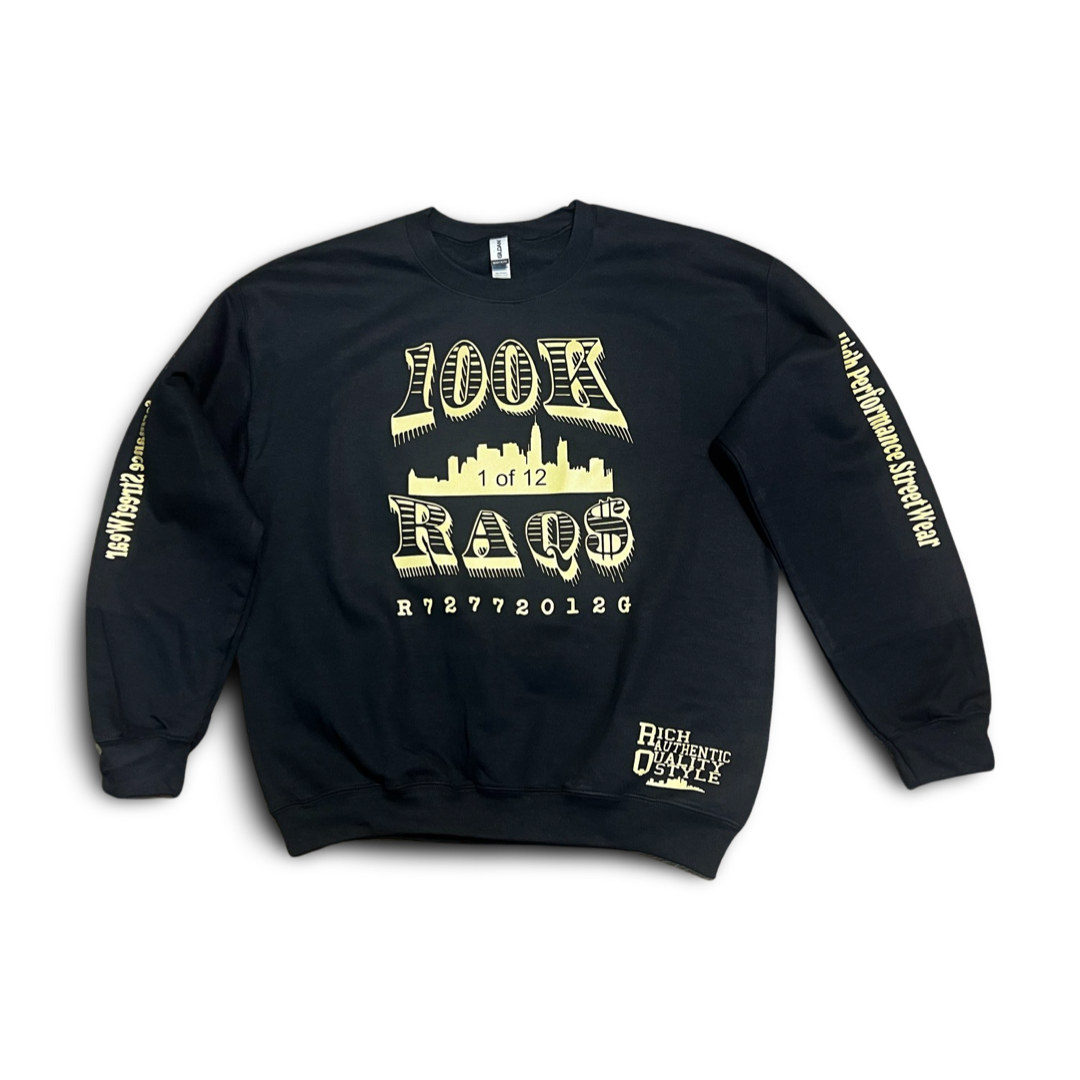 100 (Raćks) Raqs sweat shirt.
