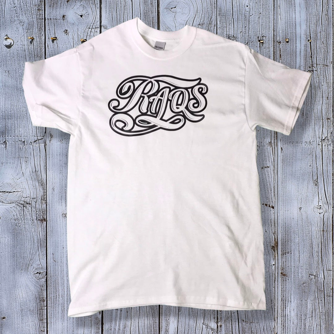 RaqsGear sponsor tee “white/black”