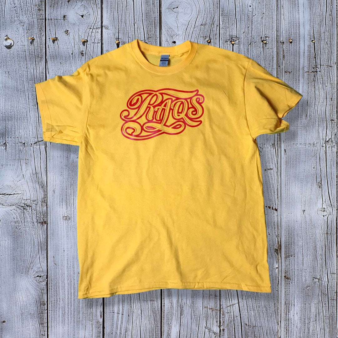 RaqsGear sponsored tee "yellow/red"