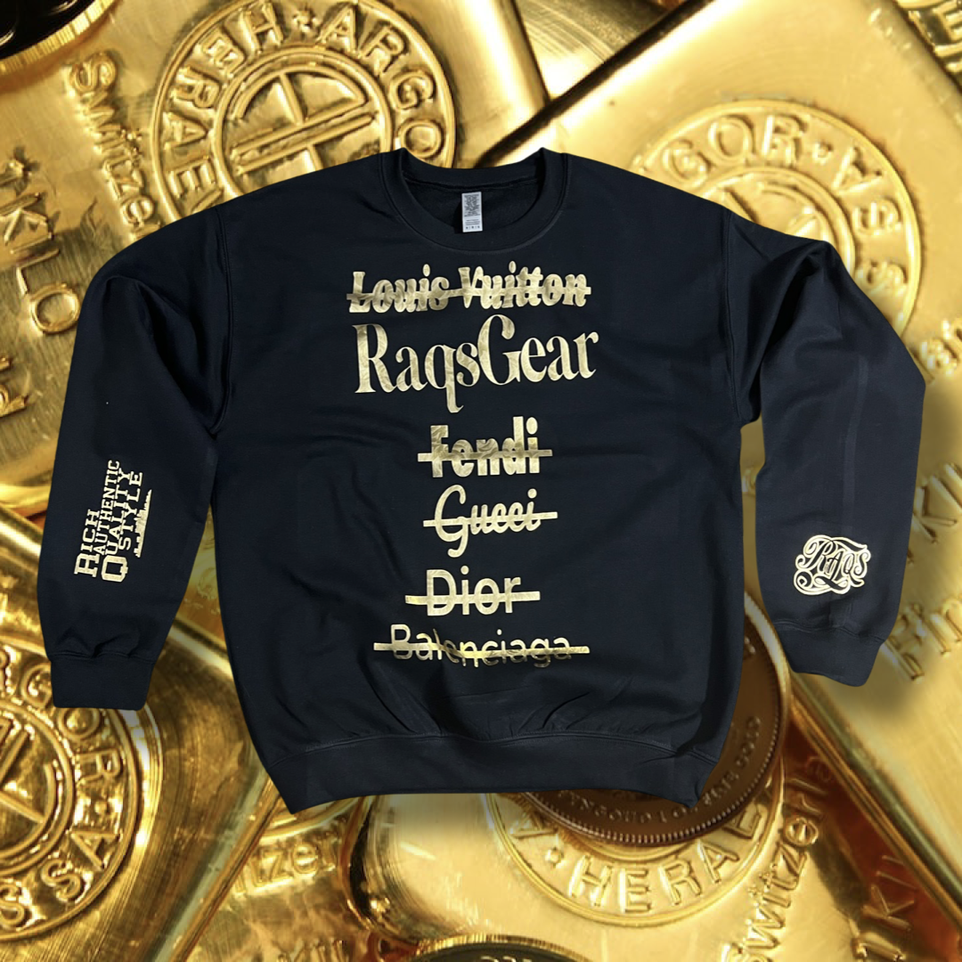 Lame labels (black gold)