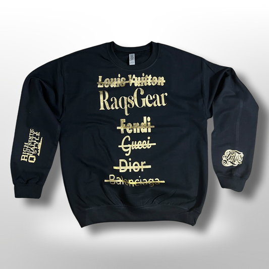 Lame labels (black gold)