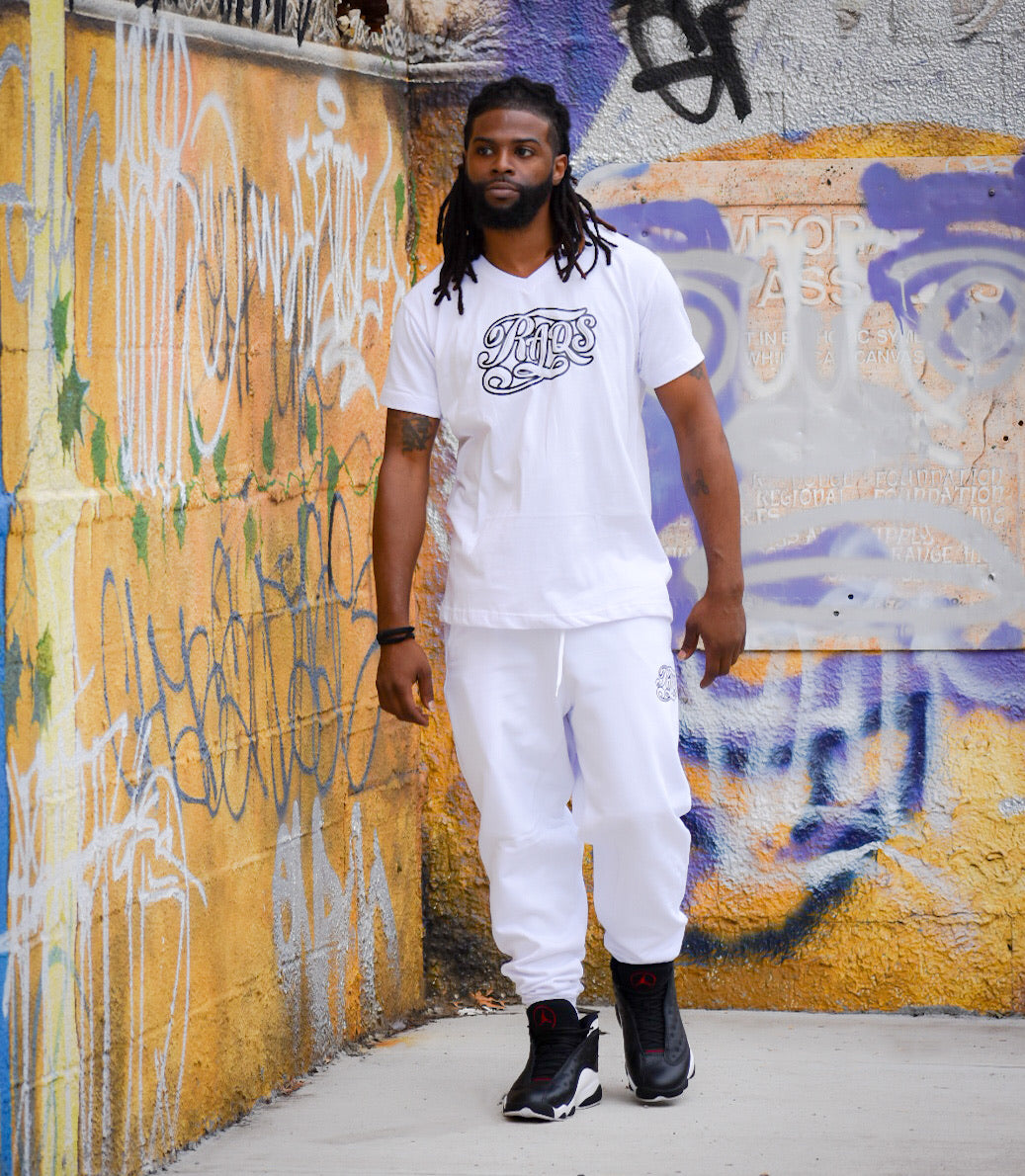 RaqsGear classic joggers “white”
